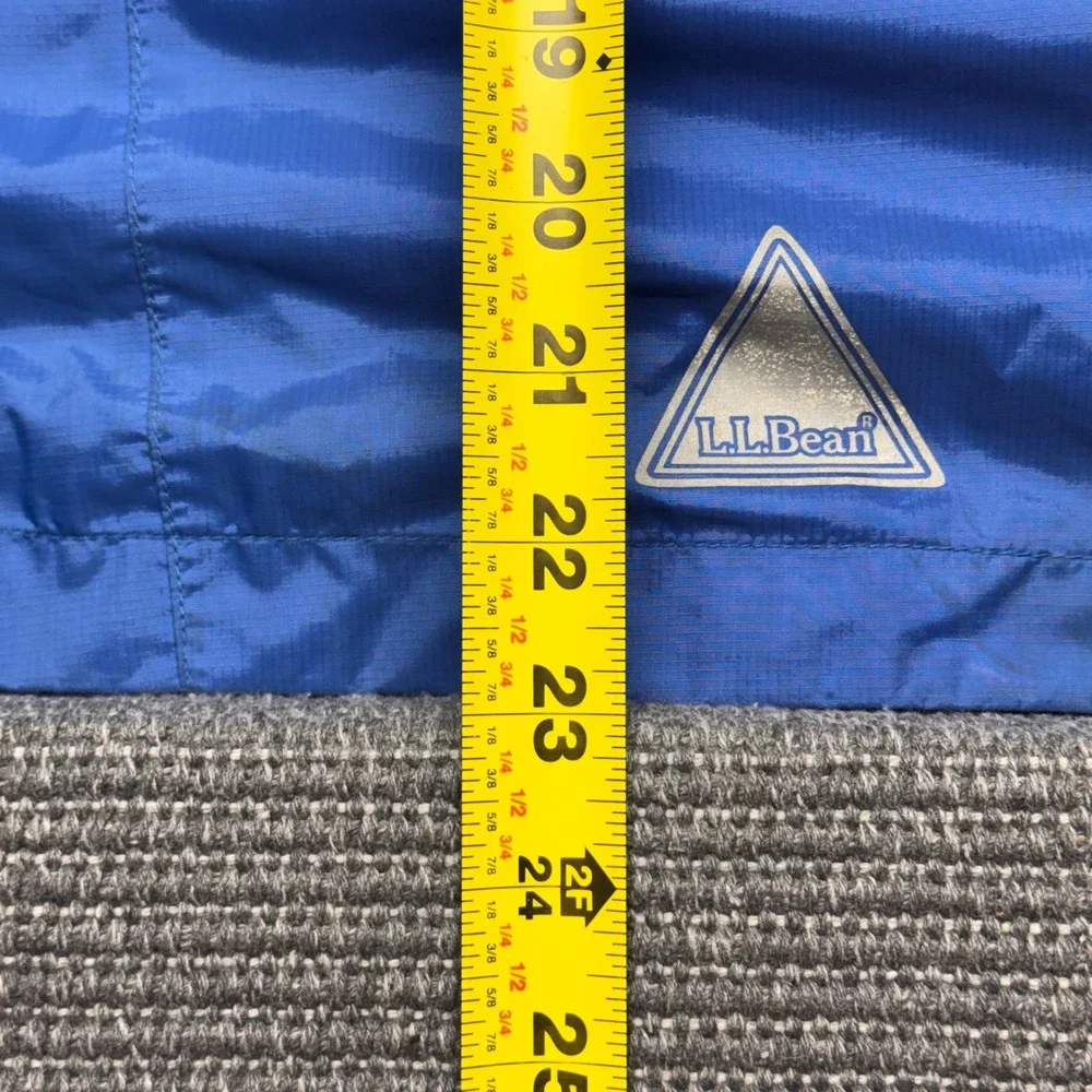 LL Bean Kids TEK2.5 Rain Jacket‎ Blue Waterproof Hooded Shell Size M 10-12